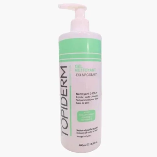 TOPIDERM Gel Nettoyant Eclaircissant 3en1 400ml