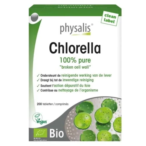 PHYSALIS Chlorella 100% Pure Action du Foie 200 Comprimes
