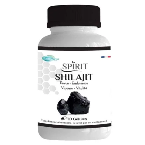 SPIRIT PHARMA Shilajit Force, Endurance, Vigueur et Vitalite 30 Gelules