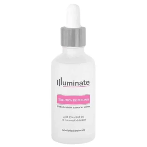 ILLUMINATE Solution de Peeling Unifiante Anti-Taches Aha15% et Bha 2% 30ml