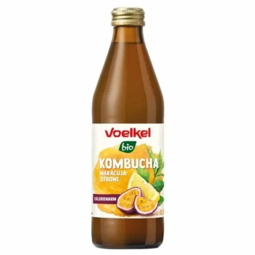 VOELKEL Kombucha, Fruit de la Passion et Citron Bio 330ml