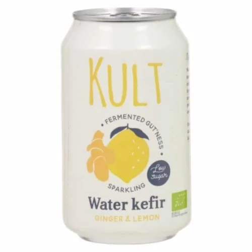 KULT KEFIR D’eau Gazeuse Gingembre et Citron Bio 330ml