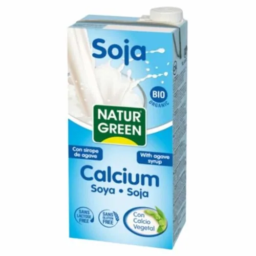 NATUR GREEN Boisson au Soja et Caclium + Sirop D’agave Bio 1l