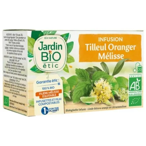 JARDIN BIO Infusion Tilleul, Oranger et Melisse Bio 20u