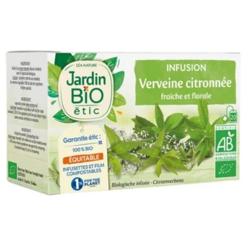 JARDIN BIO Infusion Verveine Citronnee Fraiche et Florale Bio 20u