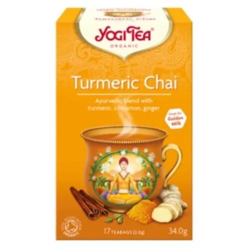 YOGI TEA Chai Infusion Ayurvedique Curcuma, Cannelle et Gingembre Sachets Bio 17u