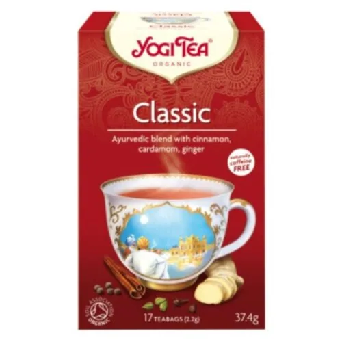 YOGI TEA Classique Infusion Ayurvedique Cannelle, Cardamome et Gingembre Sachets Bio 17u