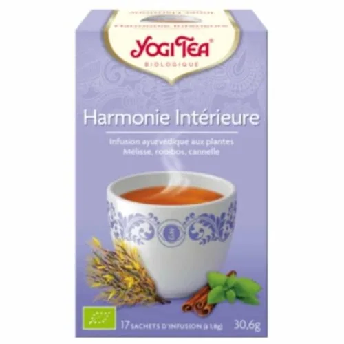 YOGI TEA Harmonie Interieur Infusion Melisse, Rooibos et Cannelle Sachets Bio 17u