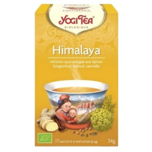 YOGI TEA Himalaya Infusion Gingembre, Fenouil et Cannelle Sachets Bio 17u
