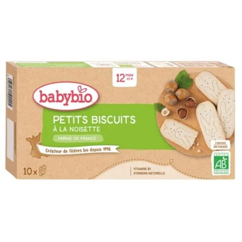 BABYBIO Petits Biscuits a la Noisette 12mois+ Bio 10x 16g