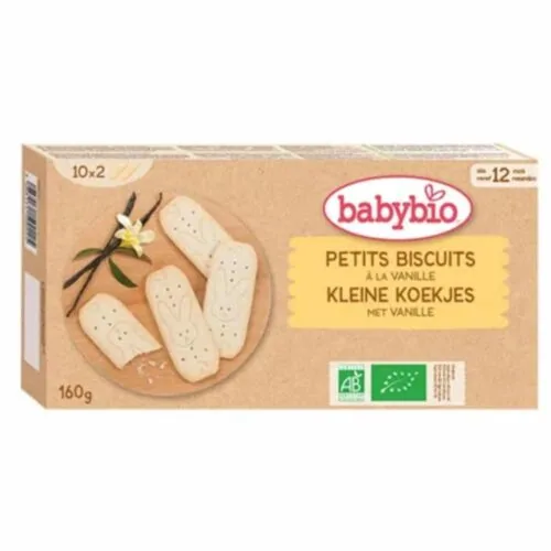 BABYBIO Petits Biscuits a la Vanille 12mois+ Bio 10x 16g