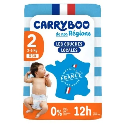 CARRYBOO Couches Bebes T2 3-6kg 12h 50u