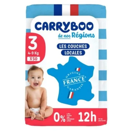 CARRYBOO Couches Bebes T3 4-9kg 12h 50u