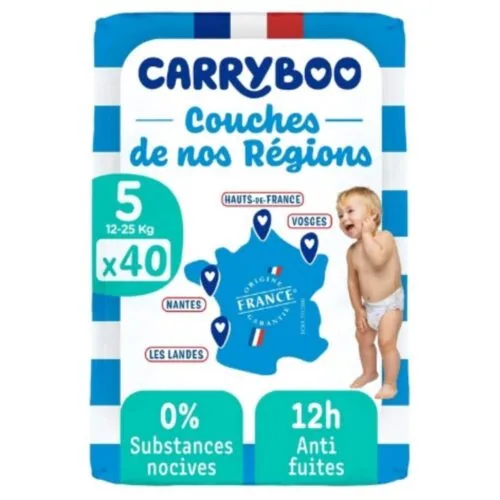 CARRYBOO Couches Bebes T5 12-25kg 12h 40u