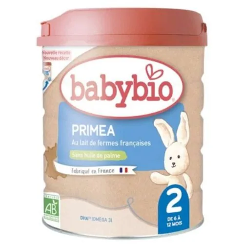 BABYBIO Primea 2 au Lait de Ferme sans Huile de Palme 6-12mois Bio 800g
