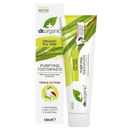 DR ORGANIC Dentifrice Purifiant Triple Action Arbre a The Bio 100ml
