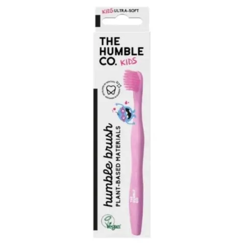 HUMBLE Kids Brosse a Dents a Base de Plantes Rose 1u