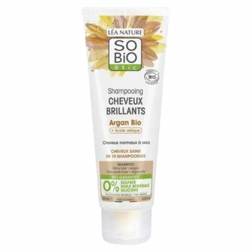 SO BIO Shampoing Cheveux Brillants Argan et Acide Oleique Bio 250ml