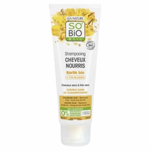 SO BIO Shampoing Cheveux Nourris Karite et Cire de Jojoba Bio 250ml