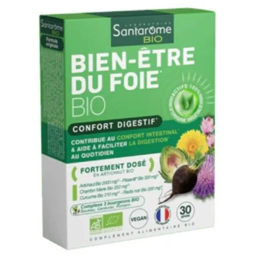 SANTAROME Bio Bien Etre du Foie Confort Digestif 30 Gelules