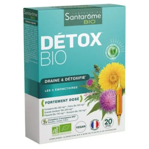 SANTAROME Bio Detox Draine et Detoxifie Ampoules 20u