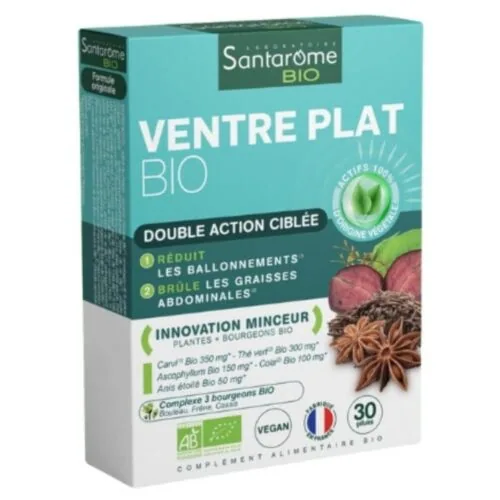 SANTAROME Bio Ventre Plat Double Action Ciblee 30 Gelules