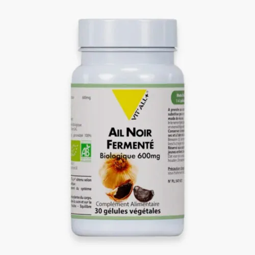 VITALL+ Ail Noir Fermente Biologique 600mg 30 Gelules