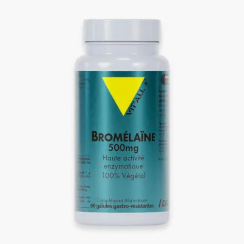 VITALL+ Bromelaine 500mg Haute Activite Enzymatique 100% Vegetal 60 Gelules