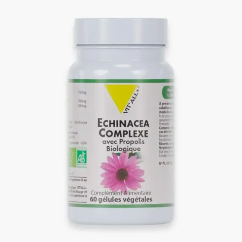 VITALL+ Echinacea Complexe avec Propolis Biologique 60 Gelules
