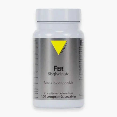 VITALL+ Fer Bisglycinate 27mg Forme Biodisponible 100 Comprimes