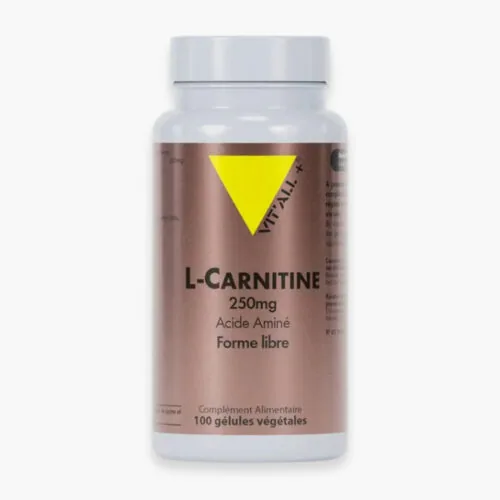 VITALL+ L-Carnitine 250mg Acide Amine Forme Libre 50 Gelules