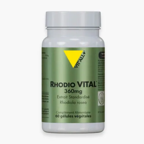 VITALL+ Rhodio Vital (rhodiola) 360mg Extrait Standardise Rhodiola Rosea 30 Gelules