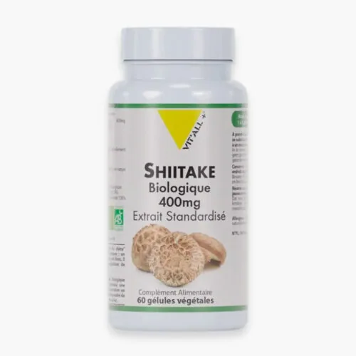 VITALL+ Shitake Biologique 400mg Extrait Standardise 60 Gelules