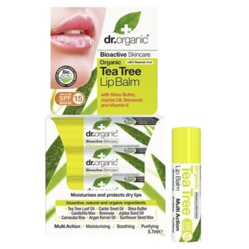 DR ORGANIC Baume a Levres Arbre a The Bio 5, 7ml