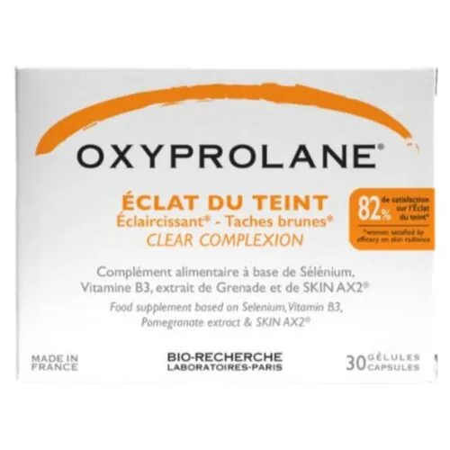 BIO-RECHERCHE Oxyprolane Eclat du Teint Eclaircissant et Taches Brunes 30 Gelules