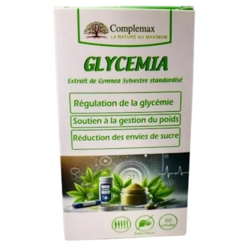 COMPLEMAX Glycemia Extrait de Gymnema Sylvestre Standardise Regulation de la Glycemie 60 Gelules