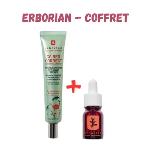 ERBORIAN Coffret CC Red Correct 45ml+Skin Therapy 10ml