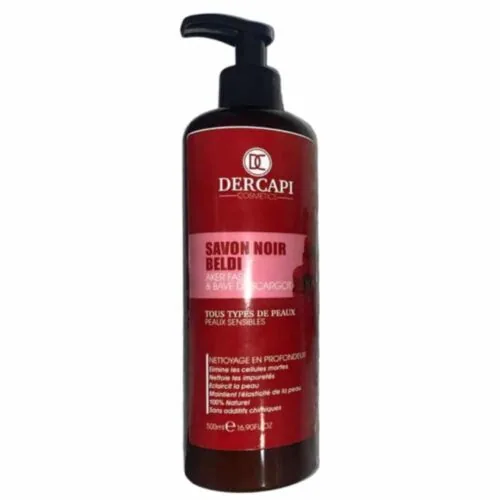 DERCAPI Savon Noir Beldi Nila et Bave D’escargot 500ml