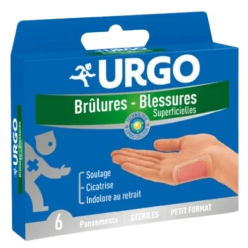 URGO Pansement Brulures et Blessures Superficielles Petit Format 6u