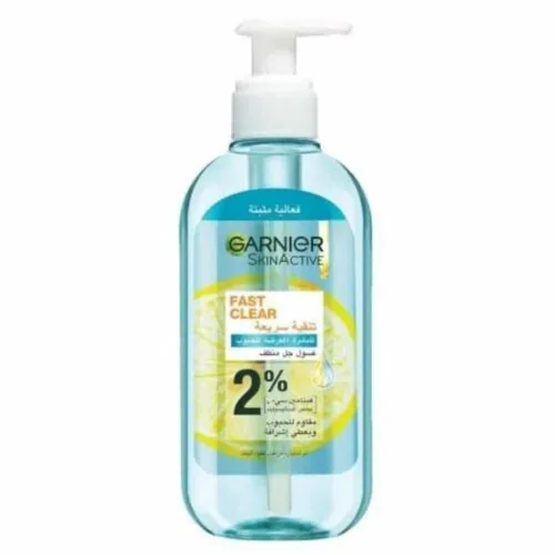 GARNIER Skin Active Fast Clear Gel Nettoyant Moussant Anti Acne avec de L’acide Salicylique 200ml