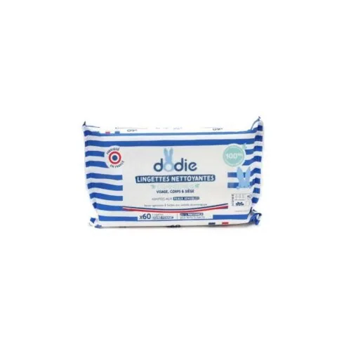 DODIE Lingettes Nettoyantes Fibres Biodegradables 70 Lingettes