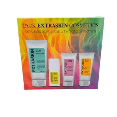 EXTRASKIN Pack »gel Nett 200ml+Serum 30ml+Cr Hyd 50ml+Cr Solaire 50ml »