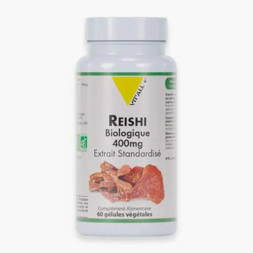 VITALL+ Reishi Biologique 400mg Extrait Standardise 60 Gelules