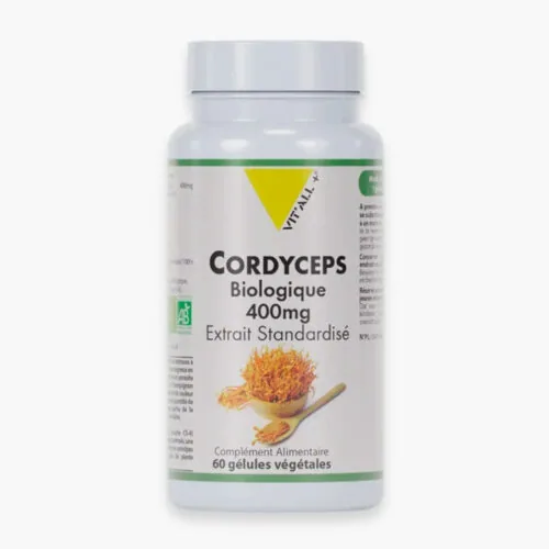 VITALL+ Cordyceps Biologique 400mg Extrait Standardise 60 Gelules