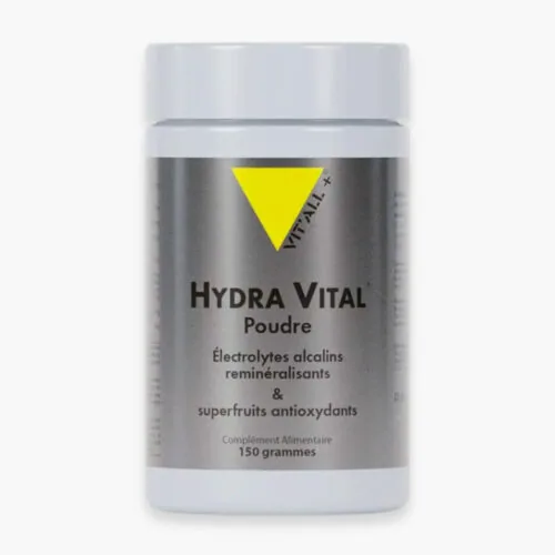 VITALL+ Hydra Vital Electrolytes Alcalins Remineralisant et Superfruits Antioxydants en Poudre 150g