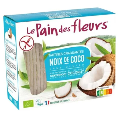 LE PAIN DES FLEURS Tartines Craquantes a la Noix de Coco sans Gluten 150g