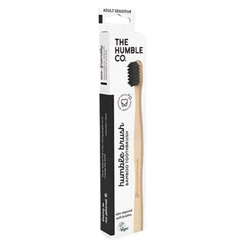 HUMBLE Brosse a Dents Bambou Adulte Noir Dents Sensibles