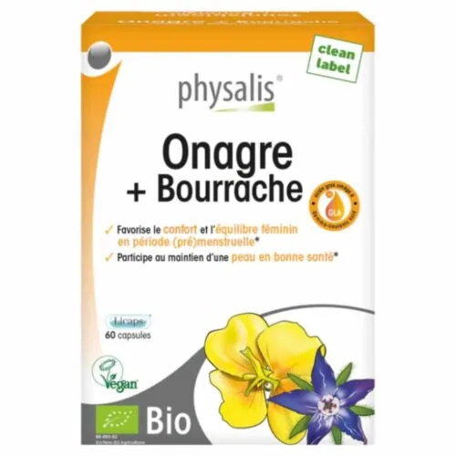 PHYSALIS Onagre+Bourrache 60 Comprimes
