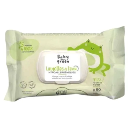 MKL Baby Green Lingettes a L’eau Bio 60pcs
