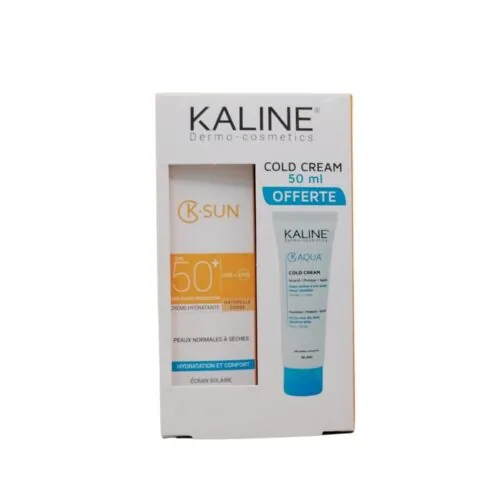 KALINE K.sun Ecran Fluide Teinte Dore PNS 50ml+K.aqua Cold Creme Pack